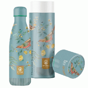 Pip Studio - Little Birds (blue) drinkfles RVS 500 ml