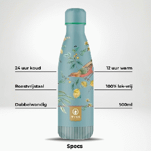 Pip Studio - Little Birds (blue) drinkfles RVS 500 ml