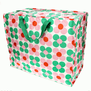 Rex London - Jumbo opbergtas Pink and Green Daisy