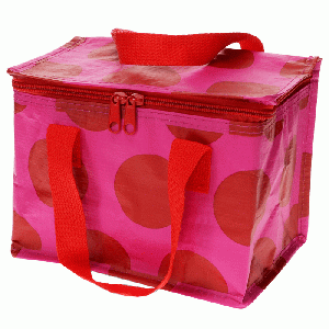 Rex London - Lunchbag Spotlight Red on Pink koeltasje