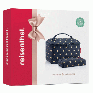 Beautycase geschenkset Metallic Dots Blue