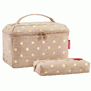 Beautycase geschenkset Metallic Dots Coffee