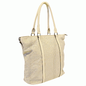 Shopper beige met studs