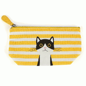 Catseye London Make-up tasje Yellow Cotton Cat